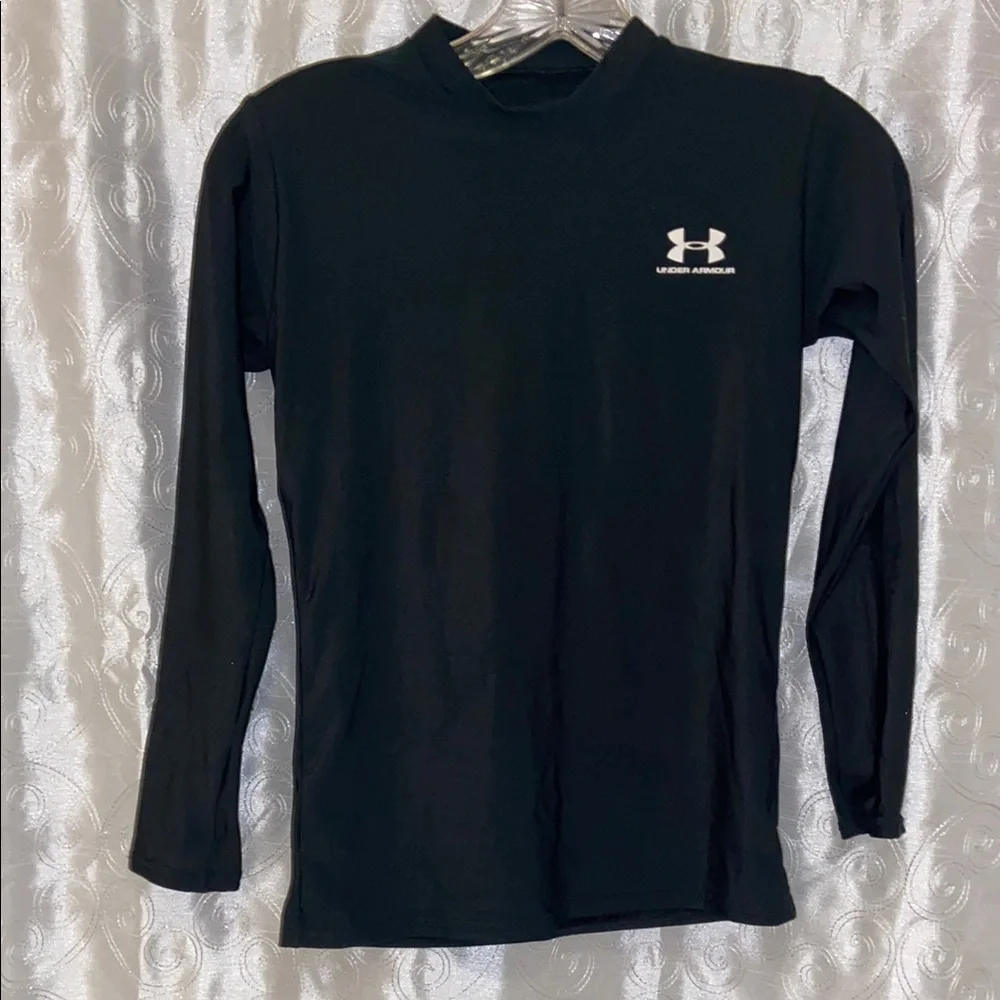 Under Armour Black Long Sleeve Shirt Youth Size Large 🔥 B1